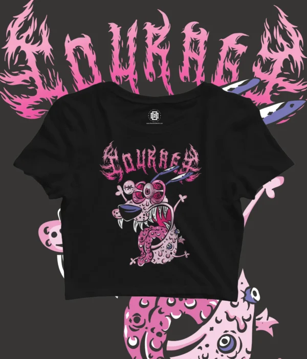 Courage the cowardly dog crop top